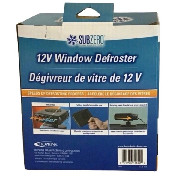 SubZero 12V Window Defroster (NWT) - Picture 2 of 2